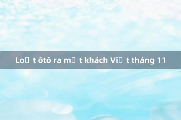 Loạt ôtô ra mắt khách Việt tháng 11