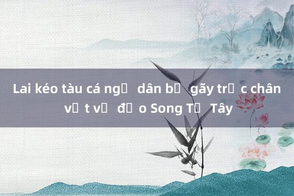 Lai kéo tàu cá ngư dân bị gãy trục chân vịt về đảo Song Tử Tây