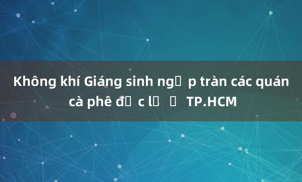 Không khí Giáng sinh ngập tràn các quán cà phê độc lạ ở TP.HCM