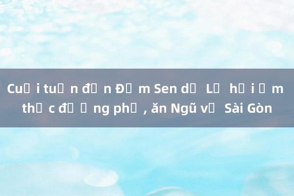 Cuối tuần đến Đầm Sen dự Lễ hội ẩm thực đường phố， ăn Ngũ vị Sài Gòn